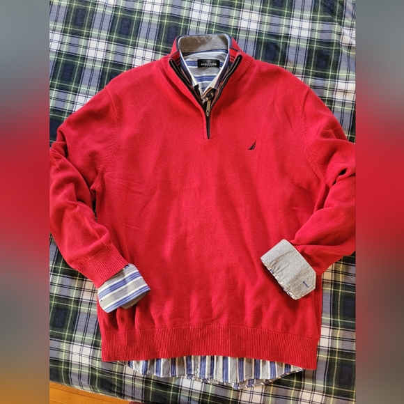 NWT - Nautica Men 1/4 Zip Pullover Knit Sweater Size XL NWT - Picture 7 of 10